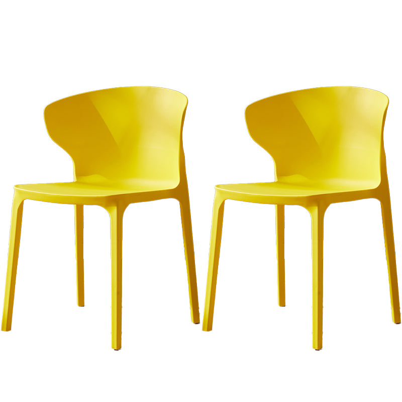 Scandinavian Plastic Side Chair Wingback Kitchen Dining Room Chair