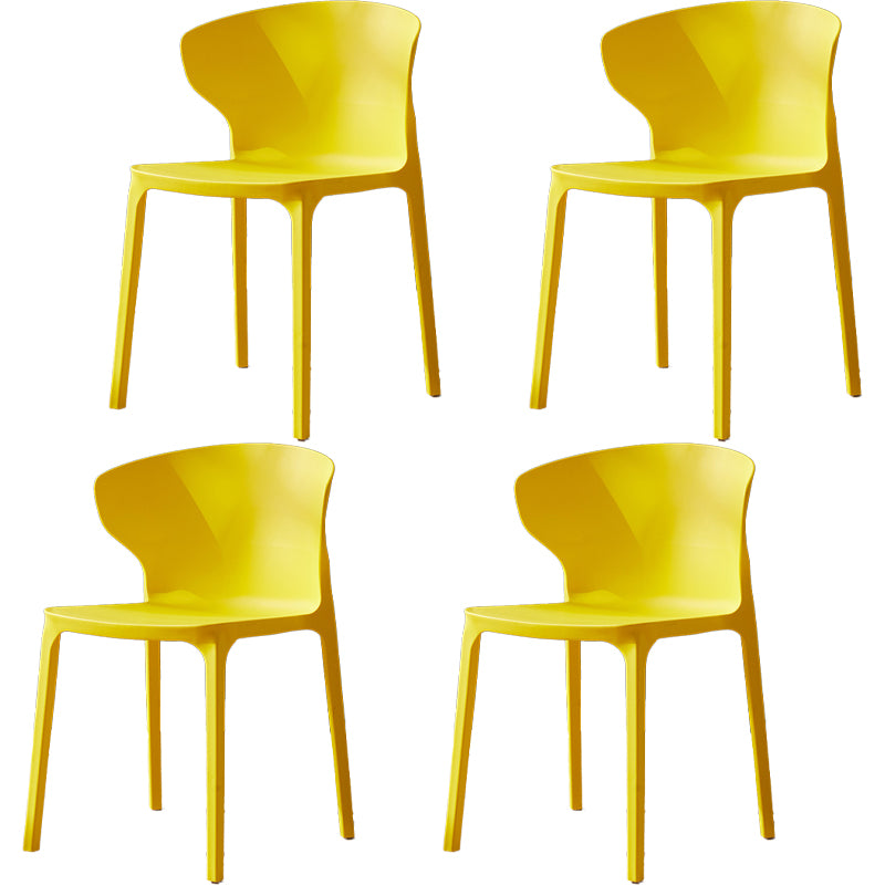 Scandinavian Plastic Side Chair Wingback Kitchen Dining Room Chair