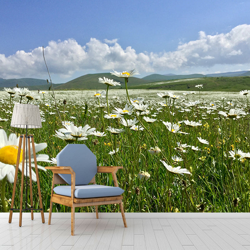 Beautiful Photography Mural Wallpaper Flower Field Decorative Indoor Wall Mural