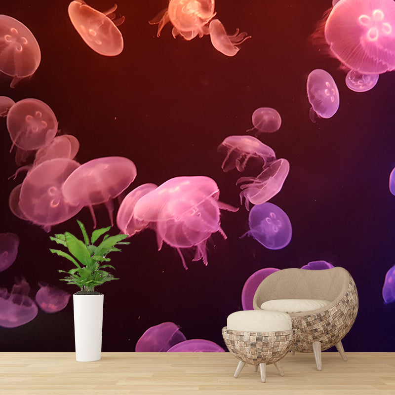 Photography Wall Mural Wallpaper Jellyfish Sitting Room Wall Mural