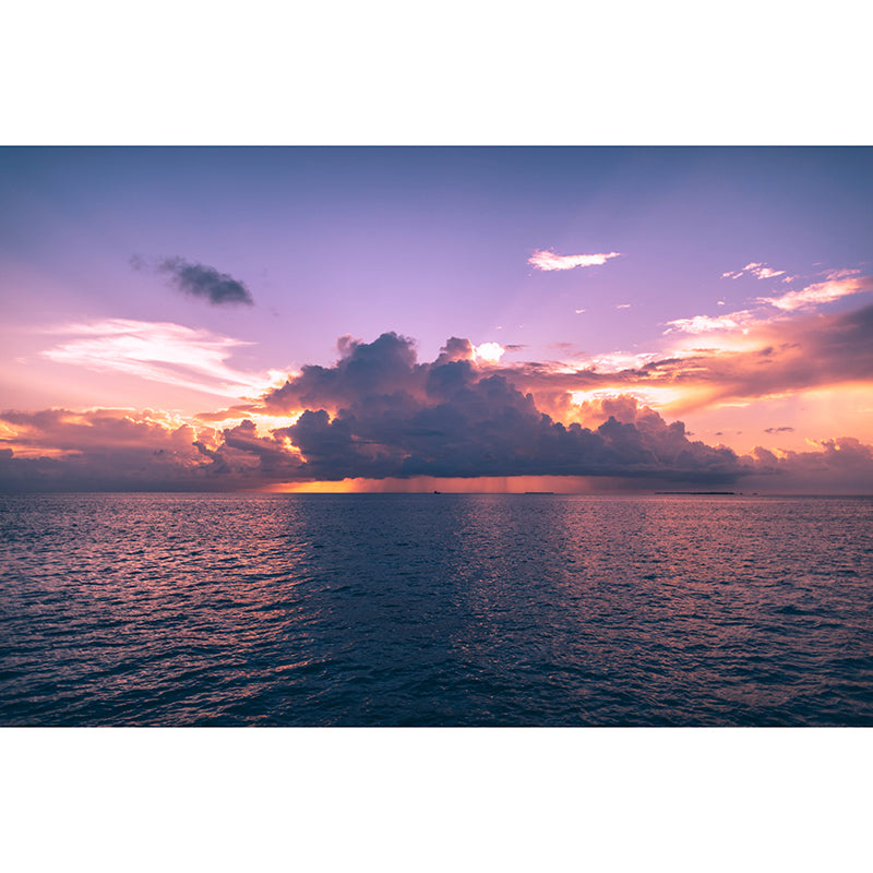 Environment Friendly Beautiful Sea Wallpaper Mildew Resistant Indoor Wall Mural