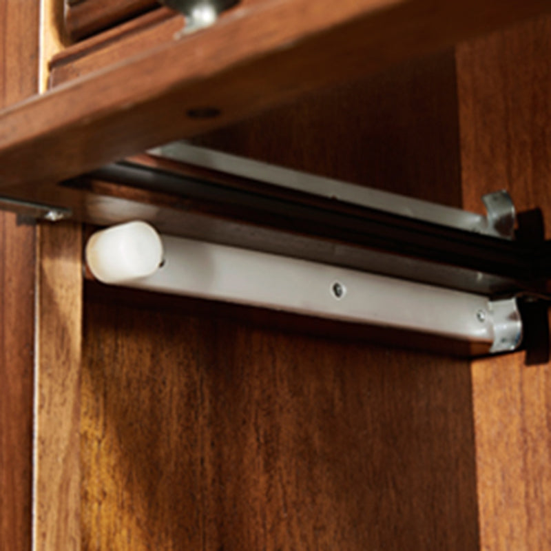 Espresso Shelf Bookcase With Doors Closed Back Shelf for Office