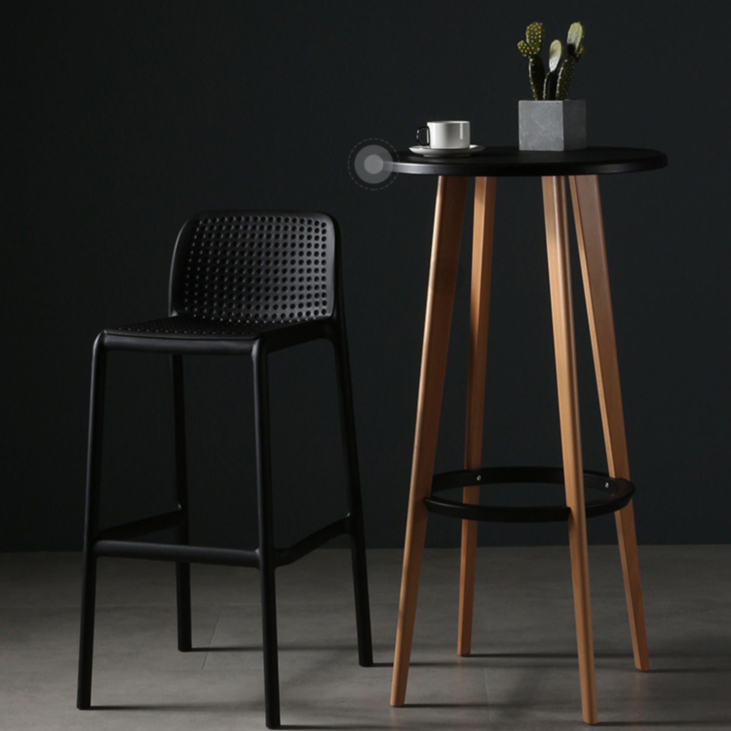 Contemporary Bristol Stackable Stool Matte Finish Plastic Barstool