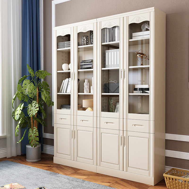 78.74"H Bookcase Contemporary Style Bookshelf with Doors for Home Office