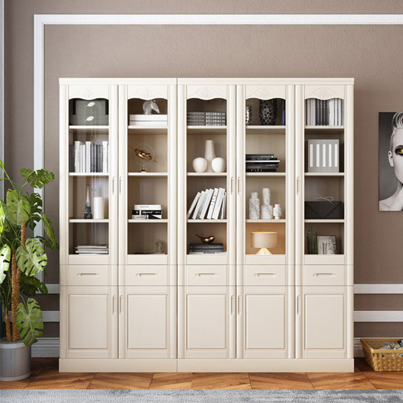 78.74"H Bookcase Contemporary Style Bookshelf with Doors for Home Office