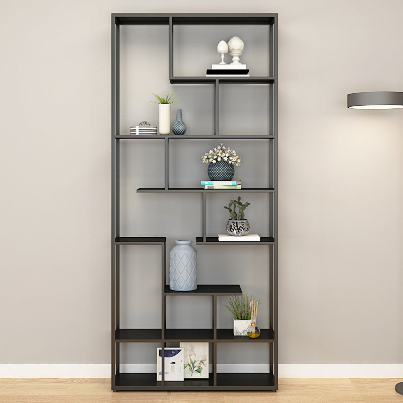 Metal Black Shelf Bookcase Contemporary Bookshelf for Home Office
