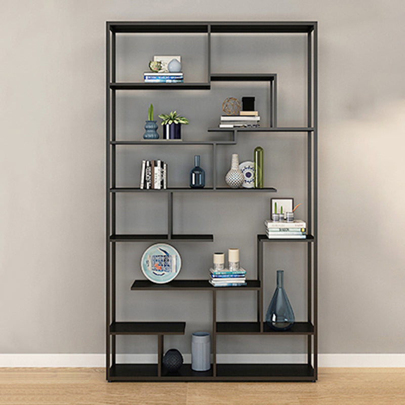 Metal Black Shelf Bookcase Contemporary Bookshelf for Home Office