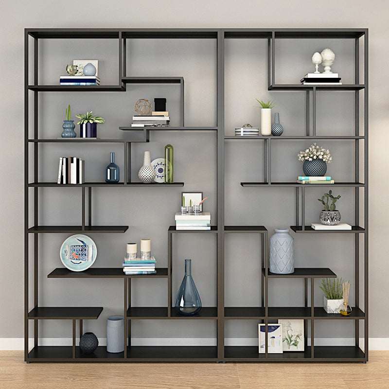 Metal Black Shelf Bookcase Contemporary Bookshelf for Home Office