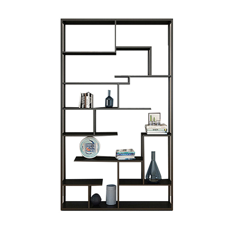Metal Black Shelf Bookcase Contemporary Bookshelf for Home Office