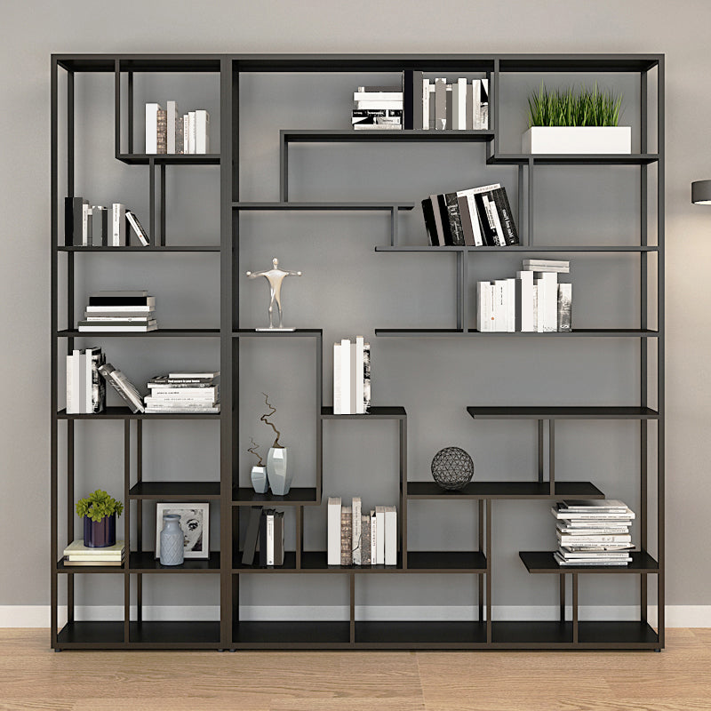 Metal Black Shelf Bookcase Contemporary Bookshelf for Home Office