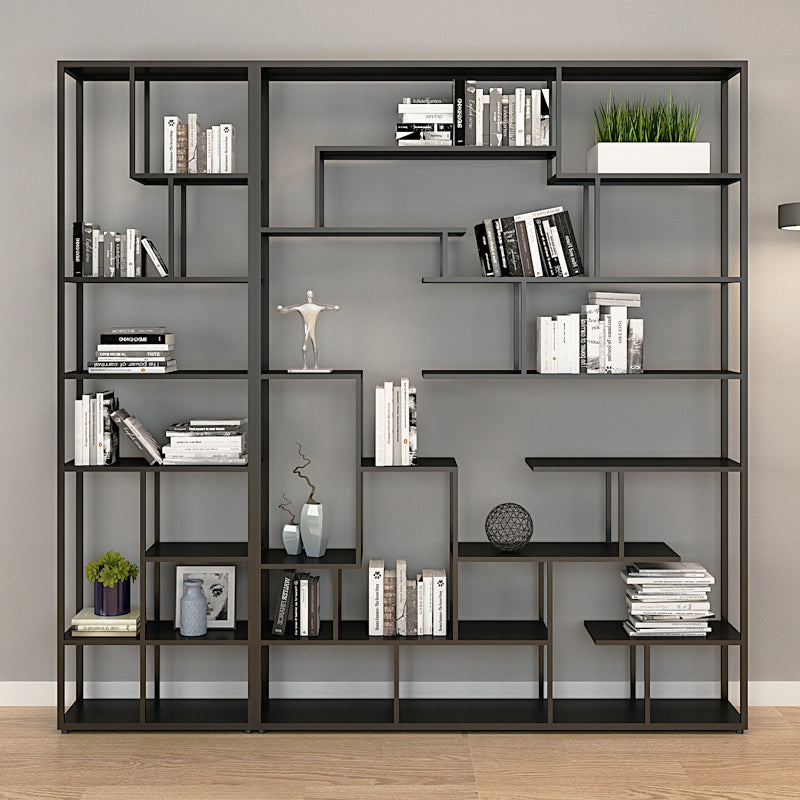 Metal Black Shelf Bookcase Contemporary Bookshelf for Home Office