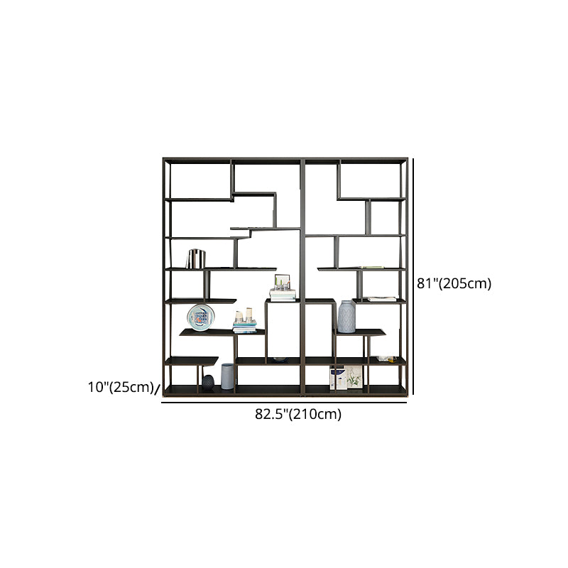 Metal Black Shelf Bookcase Contemporary Bookshelf for Home Office