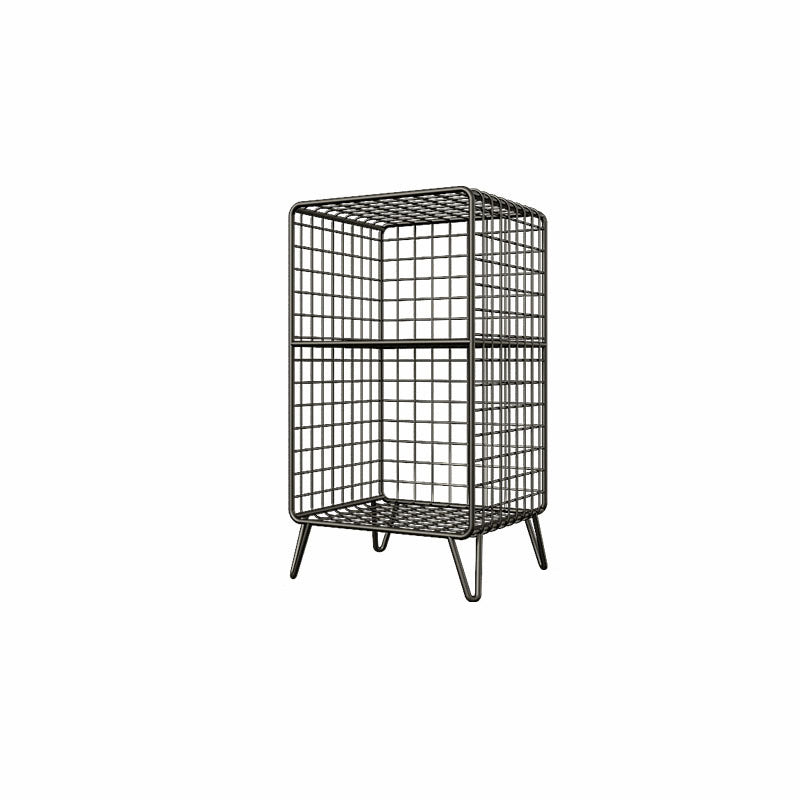 Contemporary Iron Standard Bookshelf Vertical Closed Back Bookcase for Home