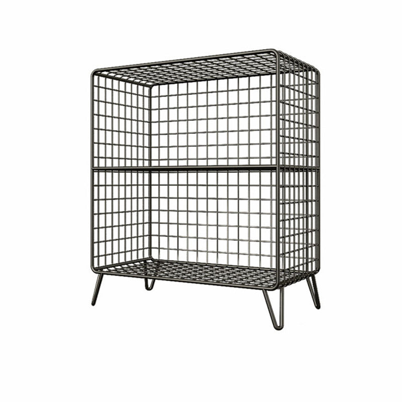 Contemporary Iron Standard Bookshelf Vertical Closed Back Bookcase for Home