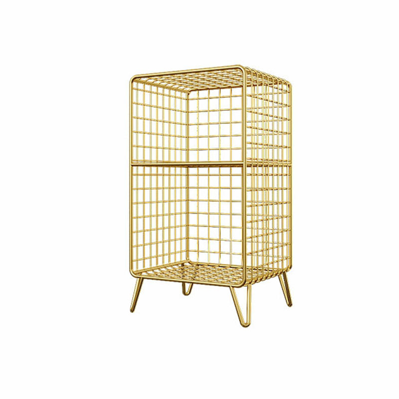 Contemporary Iron Standard Bookshelf Vertical Closed Back Bookcase for Home