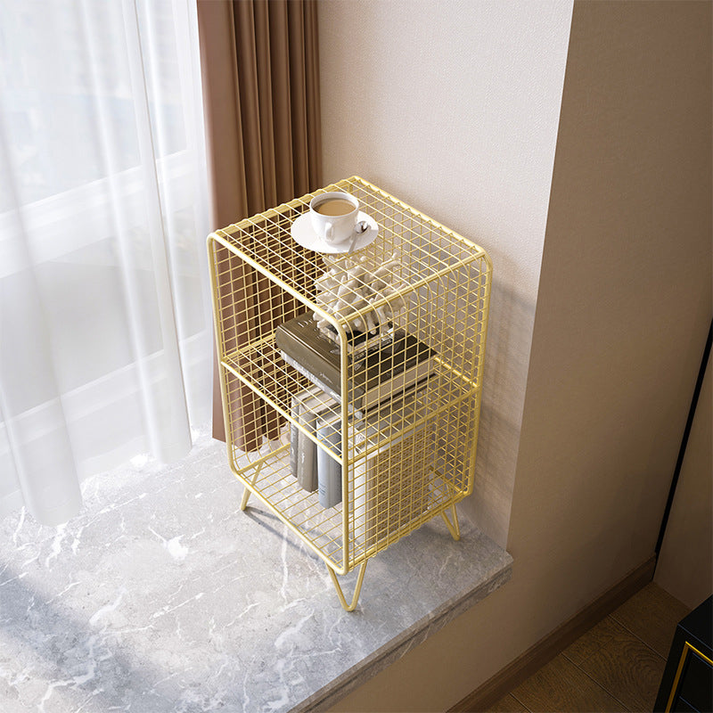 Contemporary Iron Standard Bookshelf Vertical Closed Back Bookcase for Home