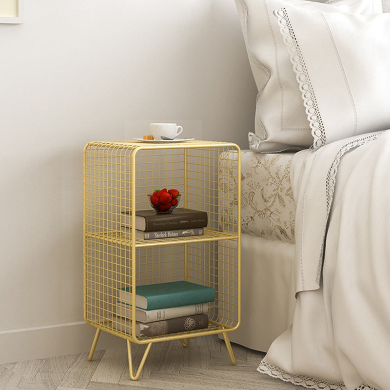 Contemporary Iron Standard Bookshelf Vertical Closed Back Bookcase for Home