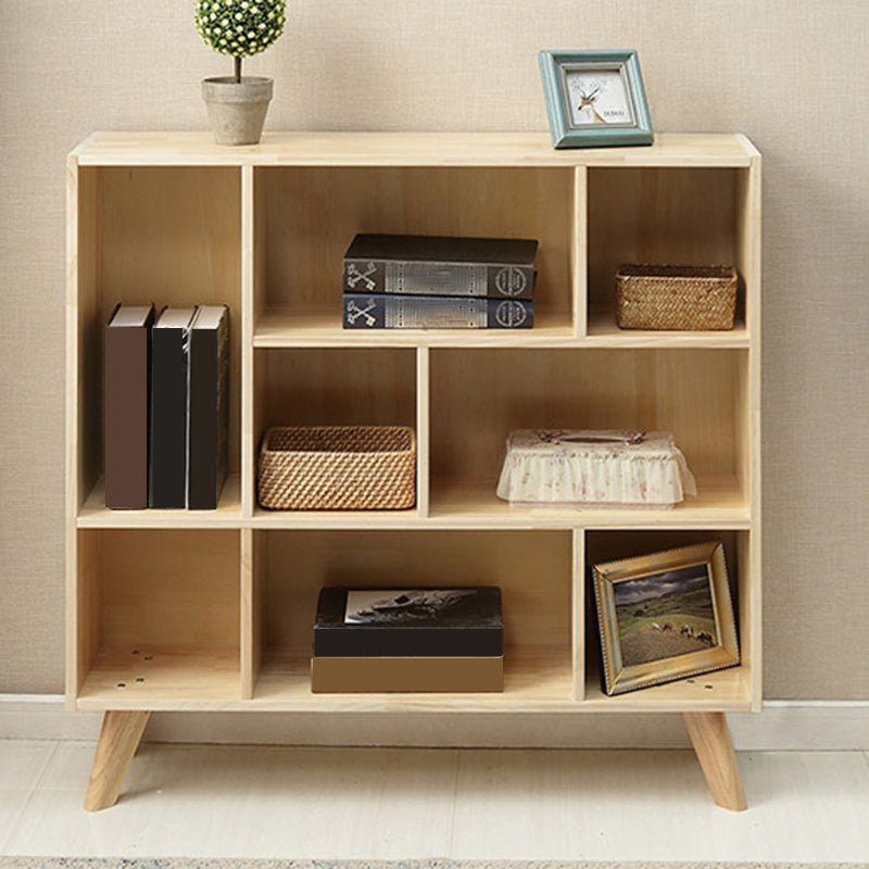 Modern Style Standard Bookcase Wooden Closed Back Bookshelf for Home Office