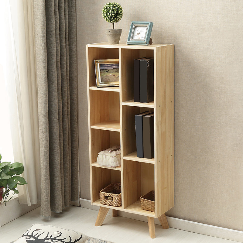 Modern Style Standard Bookcase Wooden Closed Back Bookshelf for Home Office
