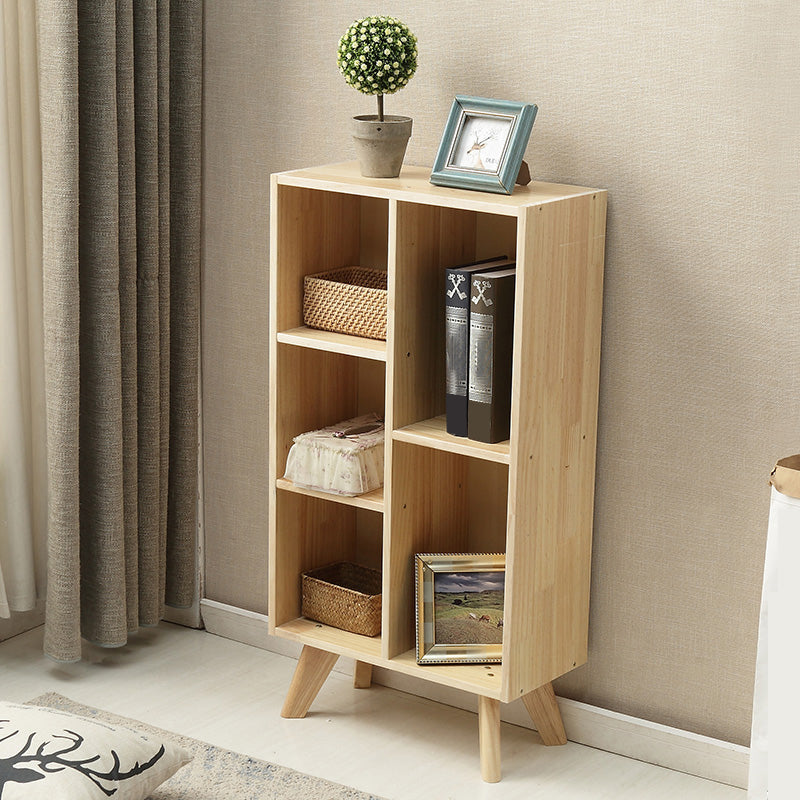 Modern Style Standard Bookcase Wooden Closed Back Bookshelf for Home Office