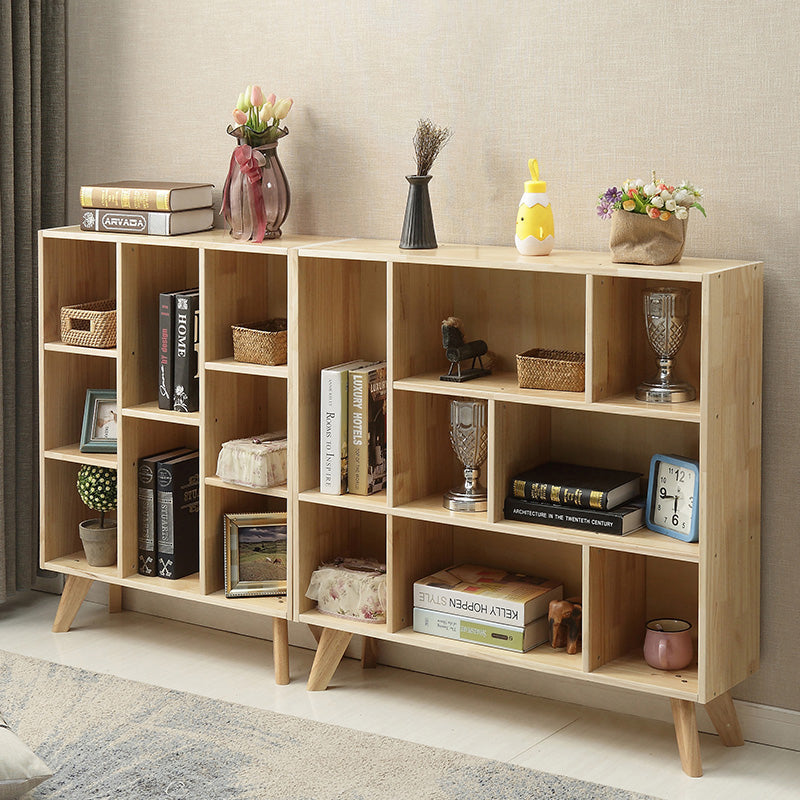 Modern Style Standard Bookcase Wooden Closed Back Bookshelf for Home Office