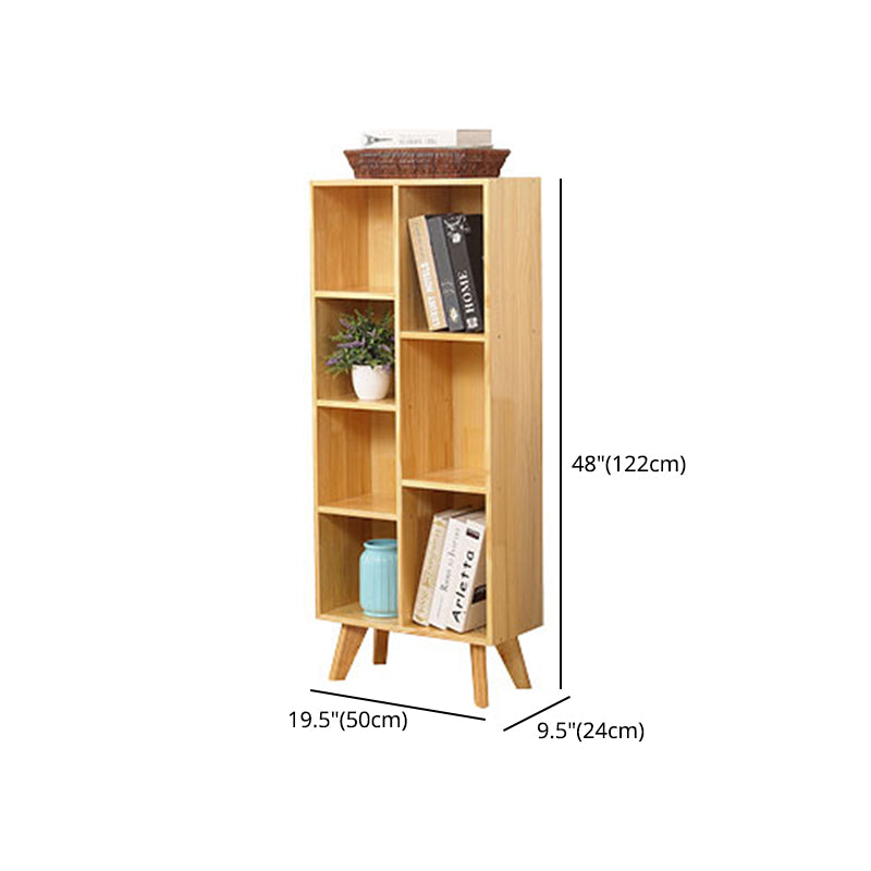 Modern Style Standard Bookcase Wooden Closed Back Bookshelf for Home Office
