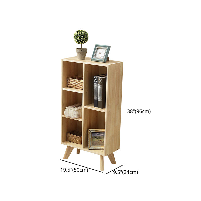 Modern Style Standard Bookcase Wooden Closed Back Bookshelf for Home Office