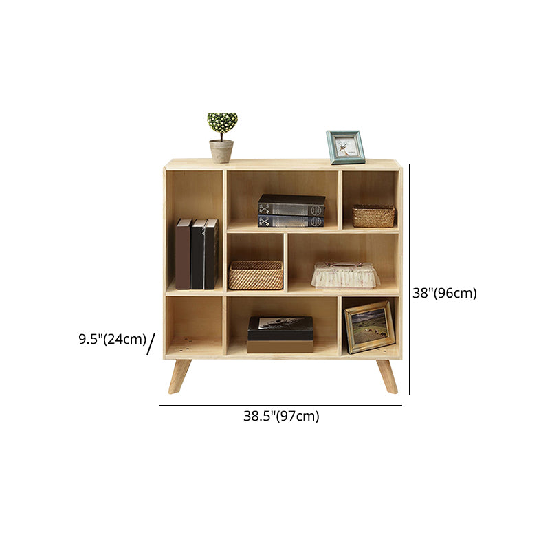 Modern Style Standard Bookcase Wooden Closed Back Bookshelf for Home Office
