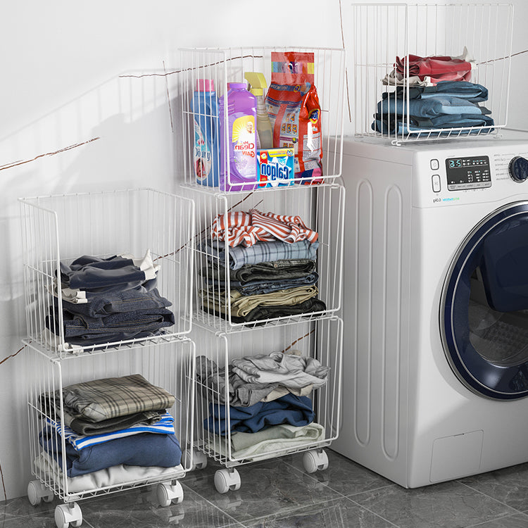 Industrial Iron Closed Back Bookshelf Black and White Bookcase for Home