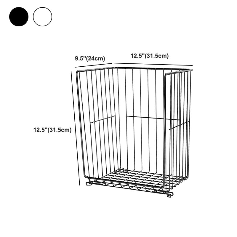 Industrial Iron Closed Back Bookshelf Black and White Bookcase for Home