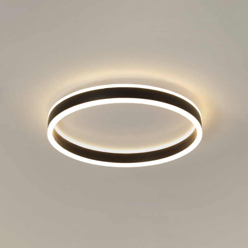 Metal Round Shape Flush Ceiling Light Modern Style 1 Light Flush Mount Lighting