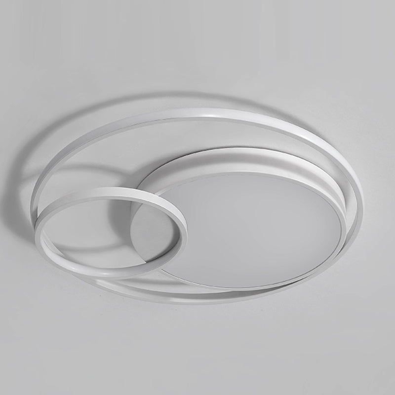 Metal Round Shape Flush Ceiling Light Modern Style 3 Lights Flush Mount Lighting