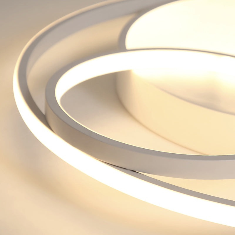 Metal Round Shape Flush Ceiling Light Modern Style 3 Lights Flush Mount Lighting