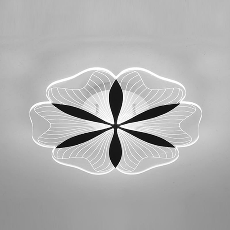 Metal Flower Shape Flush Ceiling Light Modern Style 1 Light Flush Mount Lighting