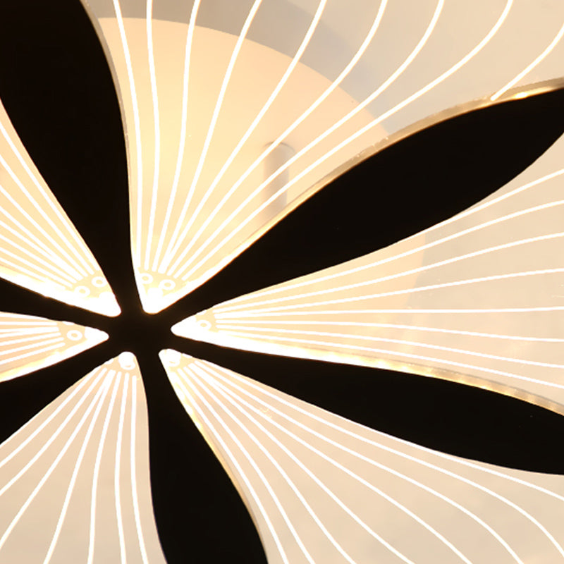 Metal Flower Shape Flush Ceiling Light Modern Style 1 Light Flush Mount Lighting