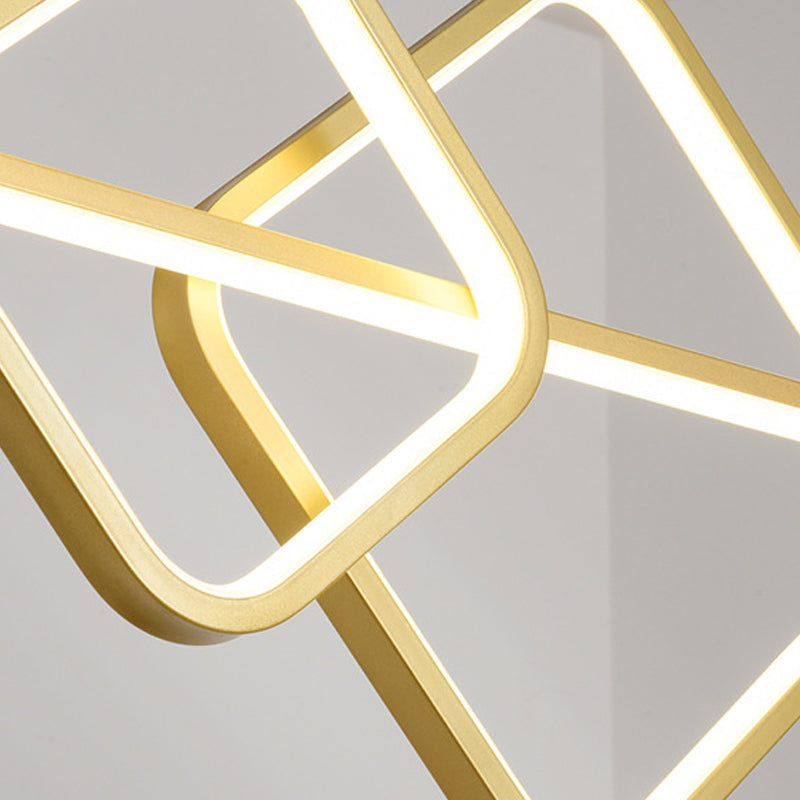 35.5" Wide Linear Island Light Nordic Metal LED Island Pendant for Living Room