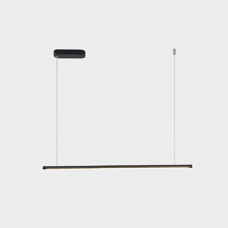 Modern Style Island Light Metal Straight Island Pendant for Dining Room