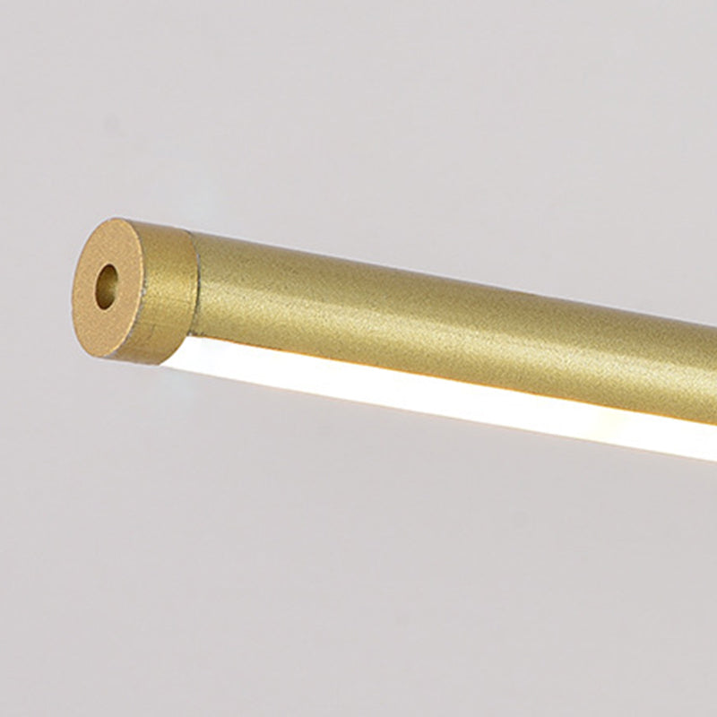 Modern Style Island Light Metal Straight Island Pendant for Dining Room