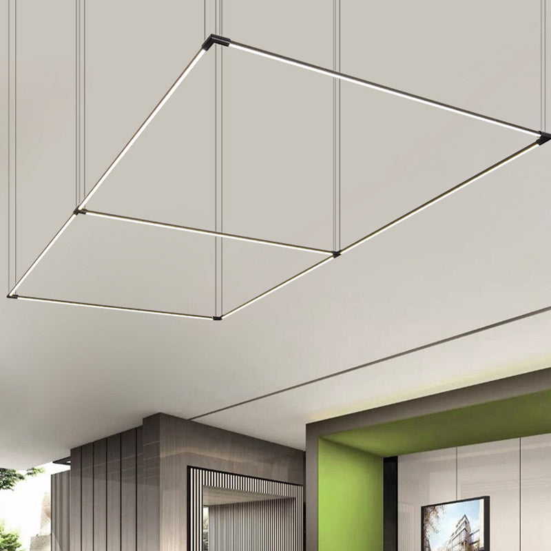 Modern Style Island Light Metal Straight Island Pendant for Dining Room