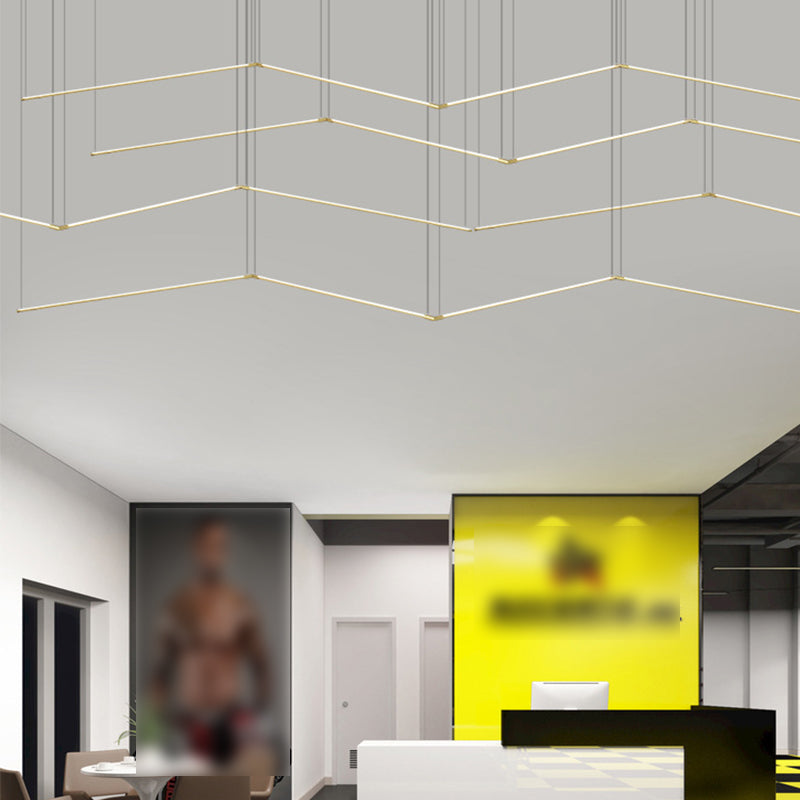 Modern Style Island Light Metal Straight Island Pendant for Dining Room