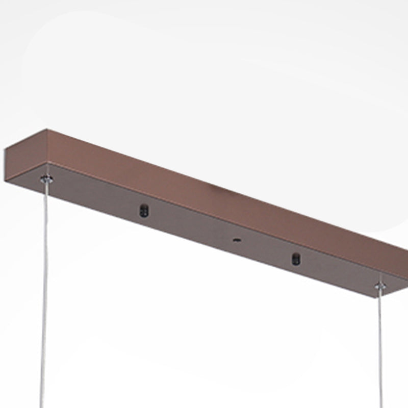 Modern Metal Island Light Geometric LED Island Pendant for Dining Room