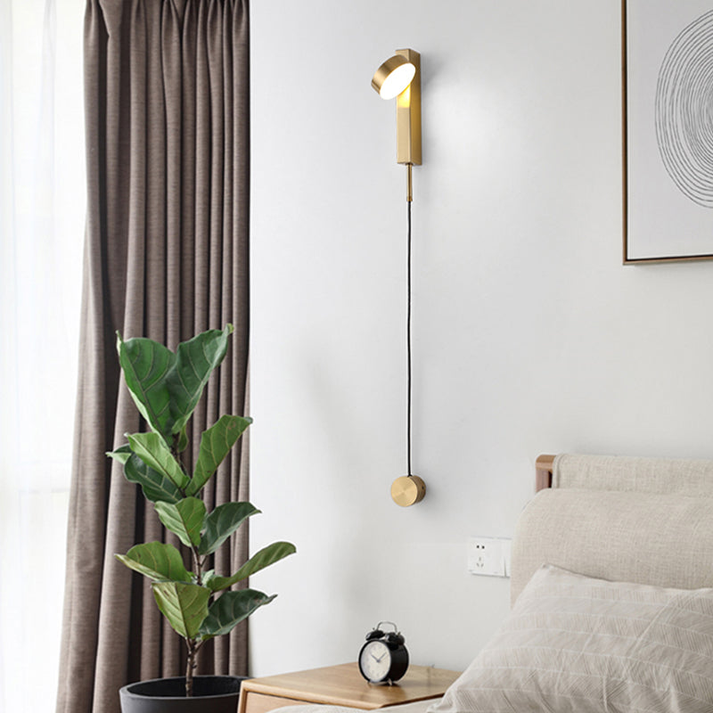 Modern Metal Rotatable Wall Light Geometric 8.5" High LED Wall Sconce for Living Room