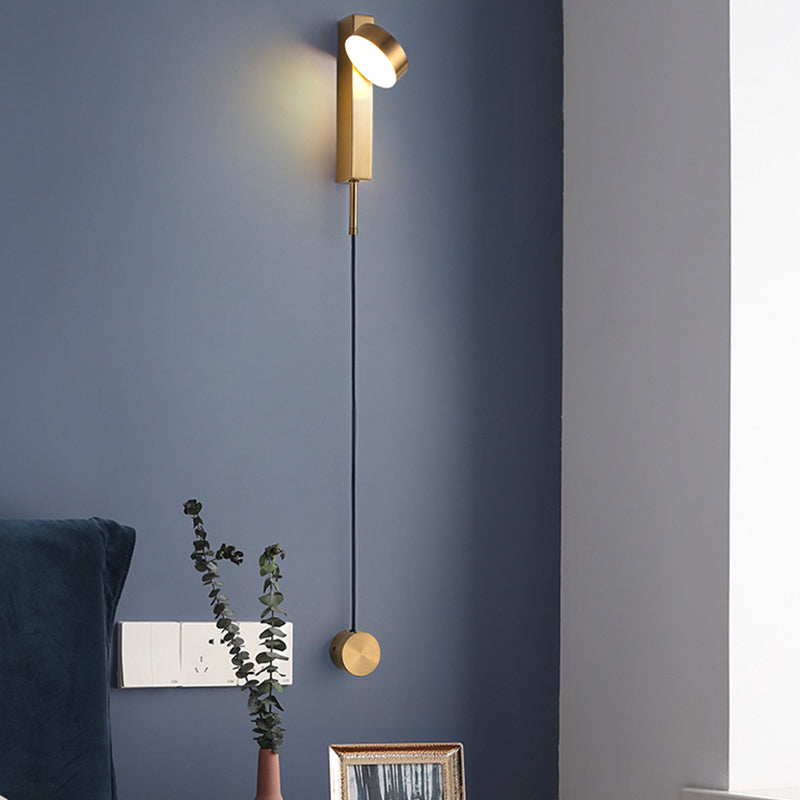 Modern Metal Rotatable Wall Light Geometric 8.5" High LED Wall Sconce for Living Room