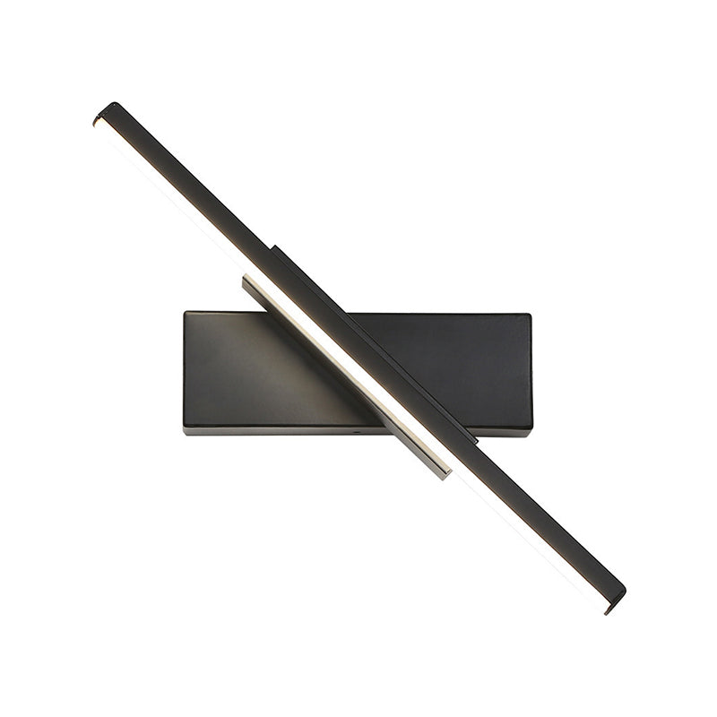 Modern Metal Rotatable Wall Light Strip 12" Wide LED Wall Sconce for Living Room