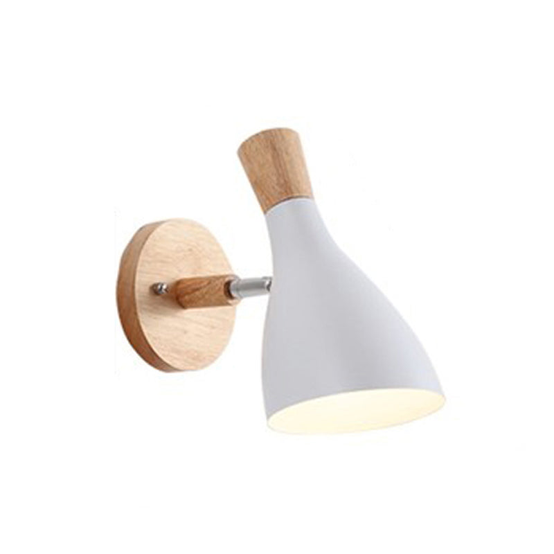 Modern Wooden Wall Sconce Light Creative Geometric Wall Light Fixture for Bedroom