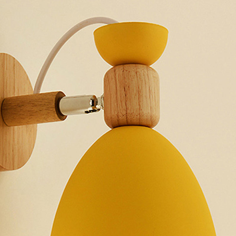 Modern Wooden Wall Sconce Light Creative Geometric Wall Light Fixture for Bedroom
