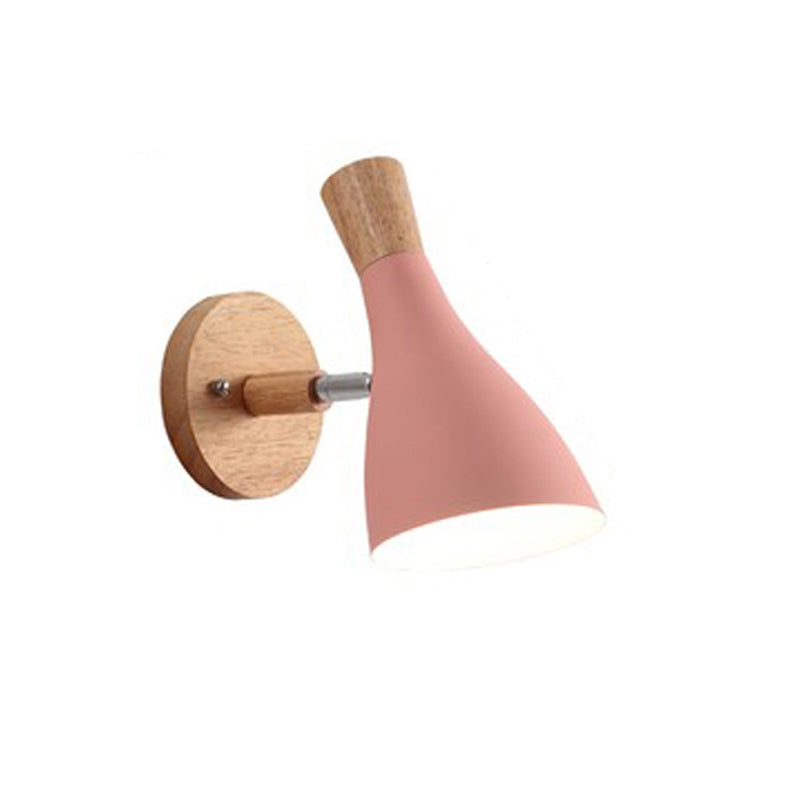 Modern Wooden Wall Sconce Light Creative Geometric Wall Light Fixture for Bedroom