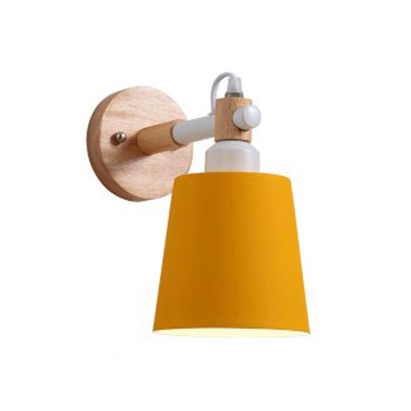 Modern Wooden Wall Sconce Light Creative Geometric Wall Light Fixture for Bedroom