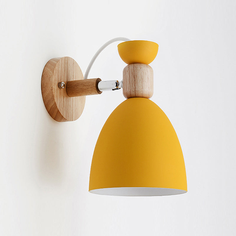 Modern Wooden Wall Sconce Light Creative Geometric Wall Light Fixture for Bedroom