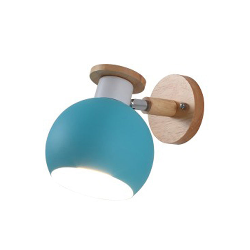 Modern Wooden Wall Sconce Light Creative Geometric Wall Light Fixture for Bedroom